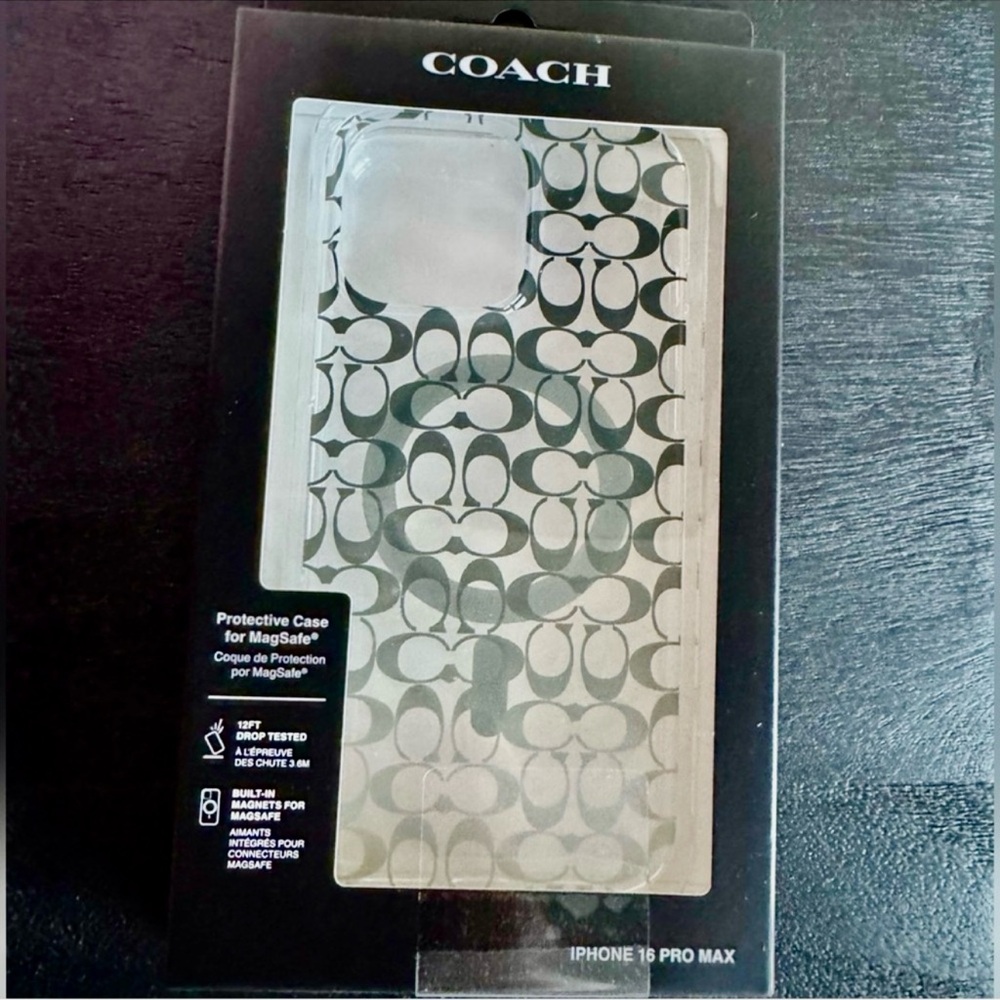 Coach Black and White iPhone 16 Pro Max Case